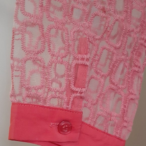 Sheer coral blouse - Picture 4 of 5